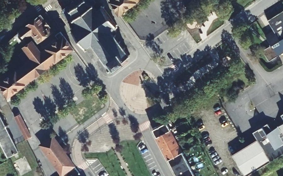 Vue aérienne du Place Saint-Amé