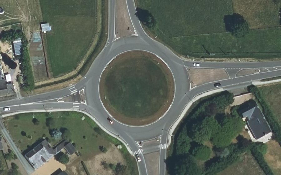 Vue aérienne du Rond-Point du Boulerot