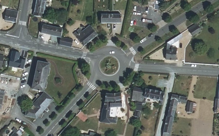 Vue aérienne du Place de la Demi Lune