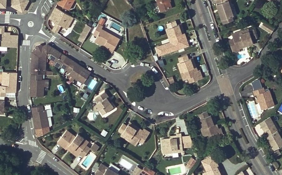 Vue aérienne du Rue du Baron Davisard
