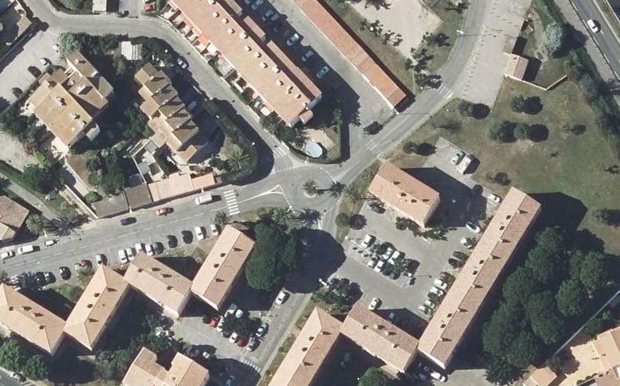 Vue aérienne du Rond-Point de la Tramontane