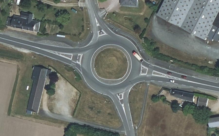 Vue aérienne du Rond-Point des Marillères