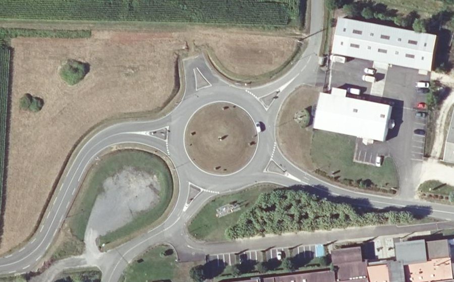 Vue aérienne du Rond-Point Léon Lafitte