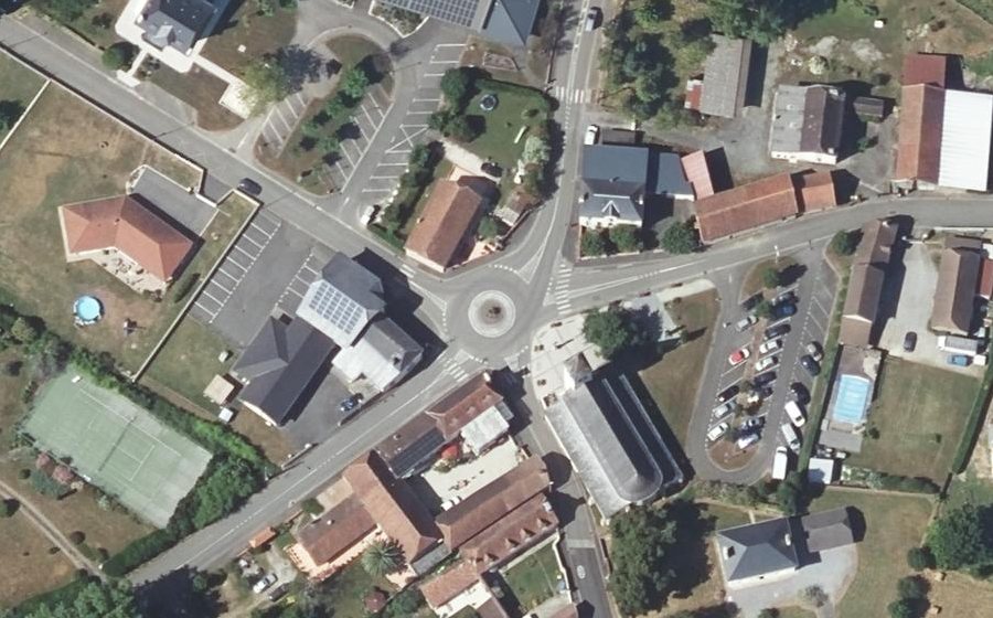 Vue aérienne du Place du Canton