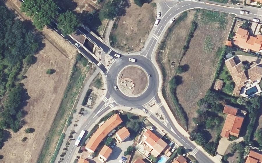 Vue aérienne du Rond-Point des Droits de l'Enfant