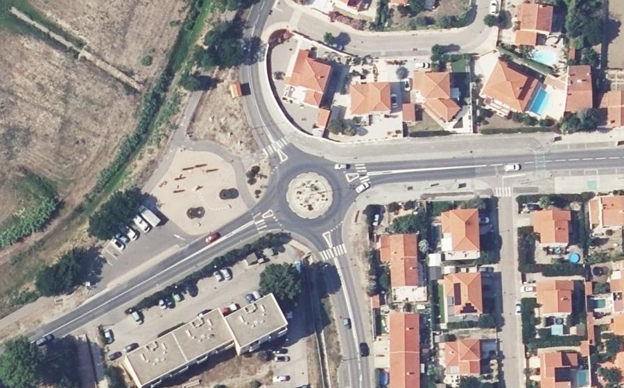 Vue aérienne du Rond-Point de la Bascule