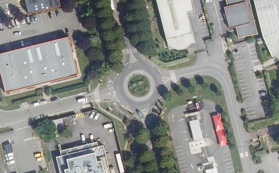 Vue aérienne du Rond-Point Jacques Anquetil