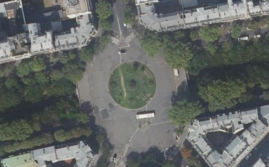 Vue aérienne du Place de Wagram