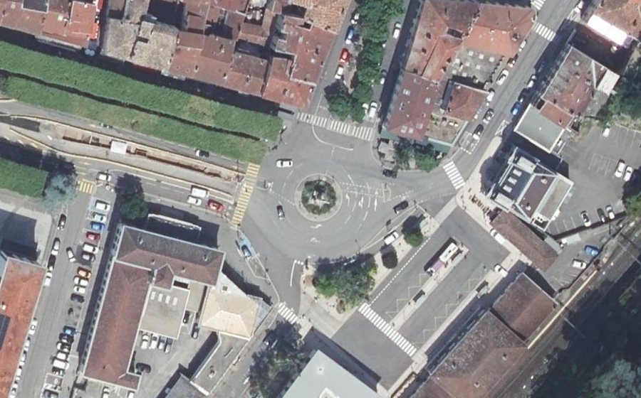 Vue aérienne de la Place Pierre Semard