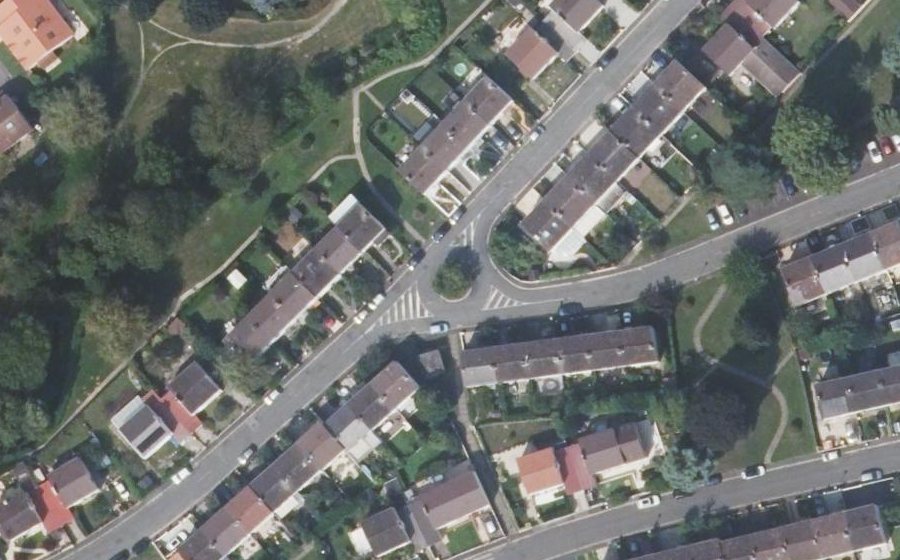 Vue aérienne du Rue Lavoisier