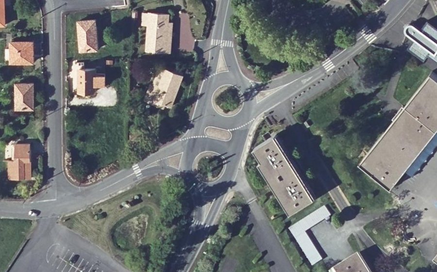 Vue aérienne du Rond-Point Joséphine Baker