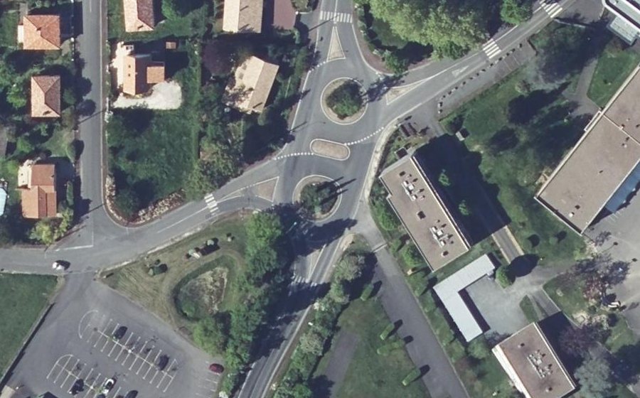 Vue aérienne du Rond-Point Joséphine Baker