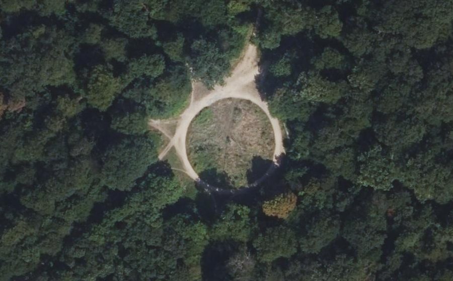 Vue aérienne du Étoile de la Porte Verte