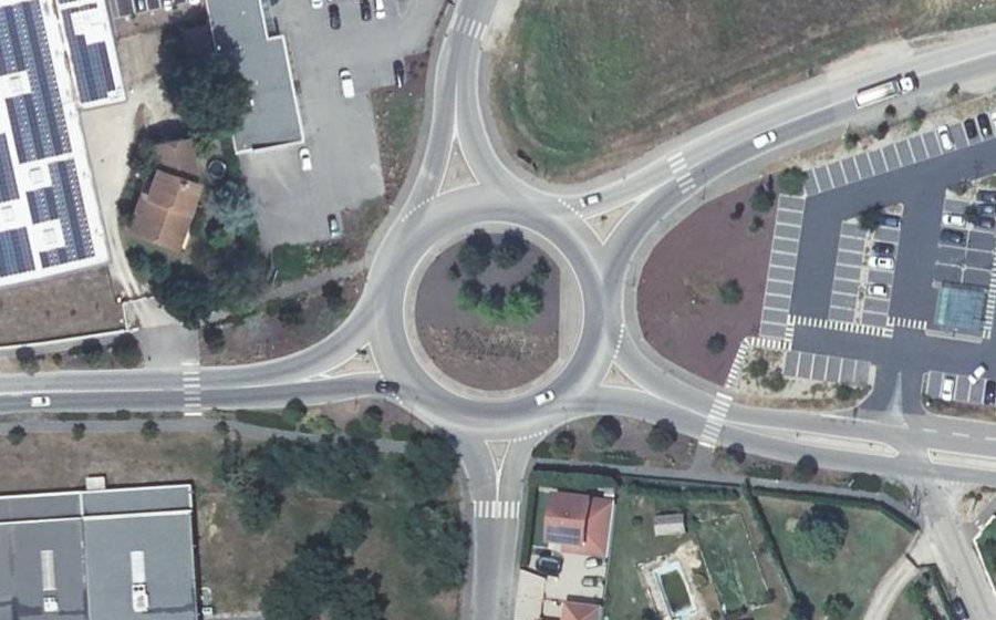Vue aérienne du Route de Crémieu