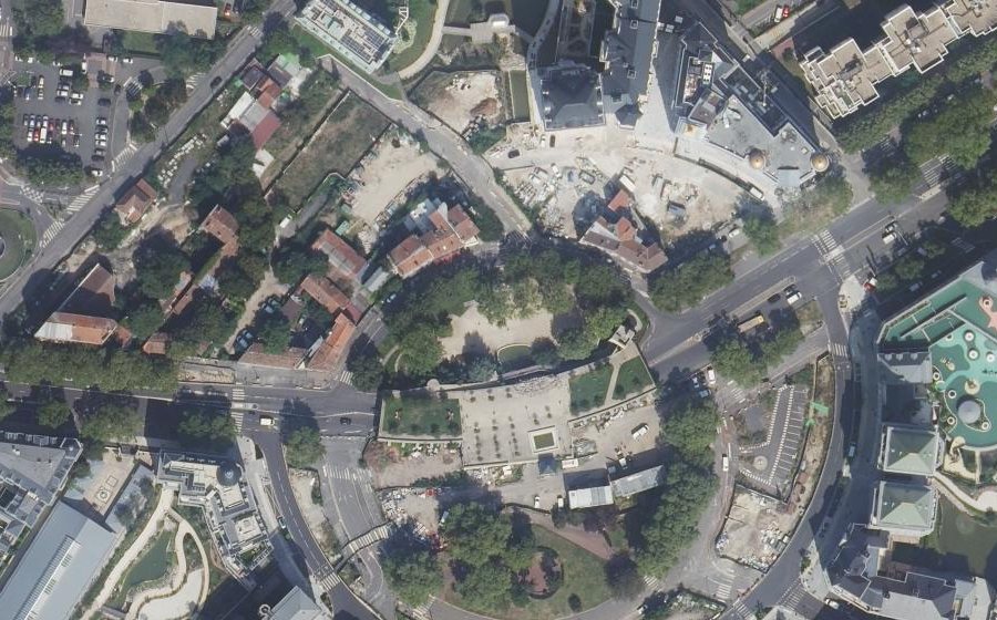 Vue aérienne du Rond-Point des Bergères
