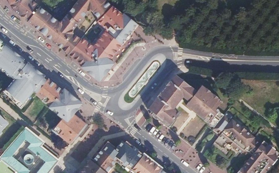 Vue aérienne du Place Jean Lannes