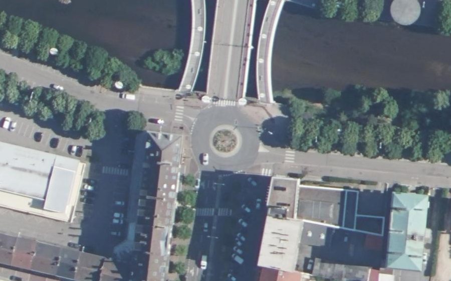 Vue aérienne du Rond-Point George Sand