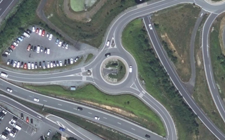 Vue aérienne du Rond-Point de Haute-Perche