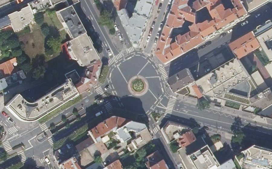 Vue aérienne du Place de Belgique