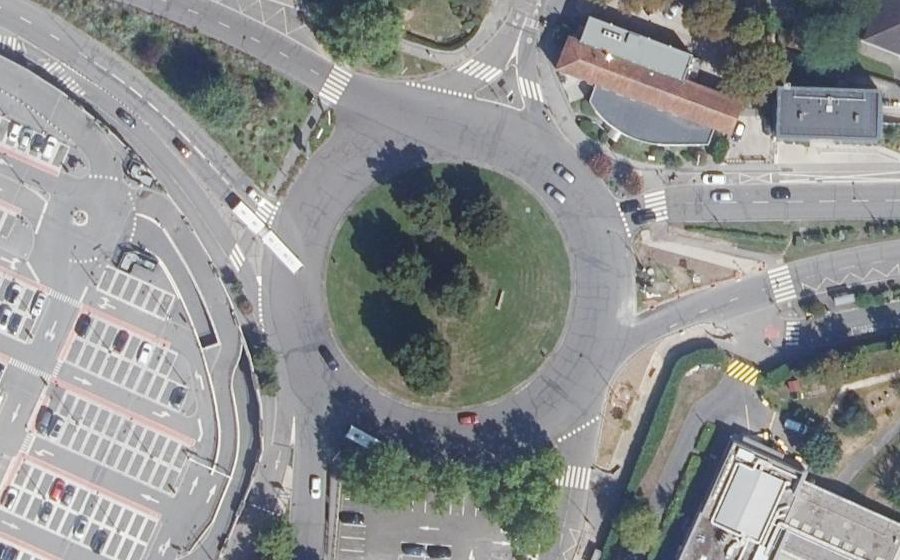 Vue aérienne du Rond-Point du 18 Juin