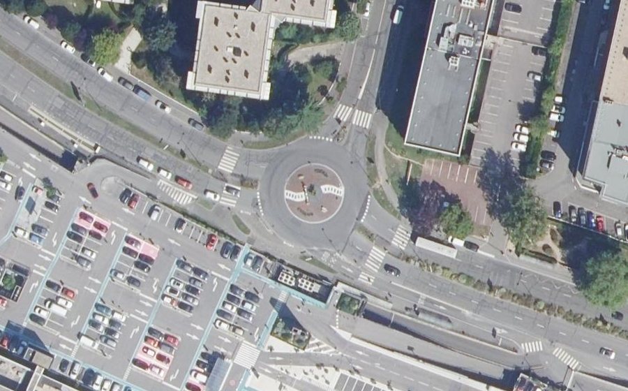 Vue aérienne du Avenue Charles de Gaulle