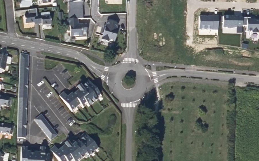 Vue aérienne du Rond-Point des Logodenn