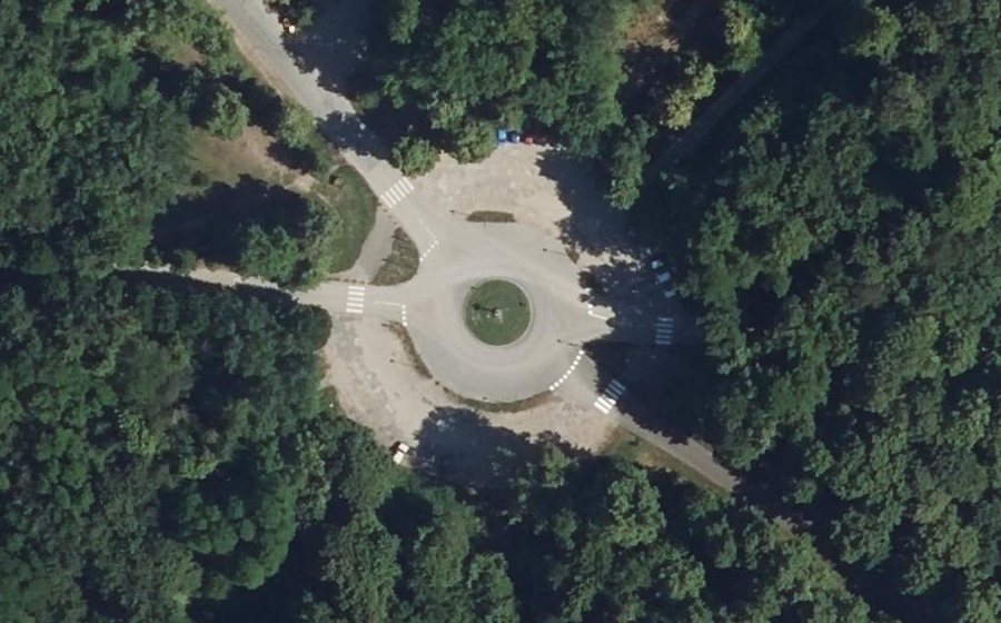 Vue aérienne du Carrefour Royal