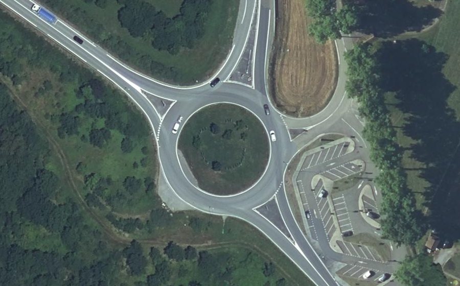 Vue aérienne du Rond-Point du Bois de Bony