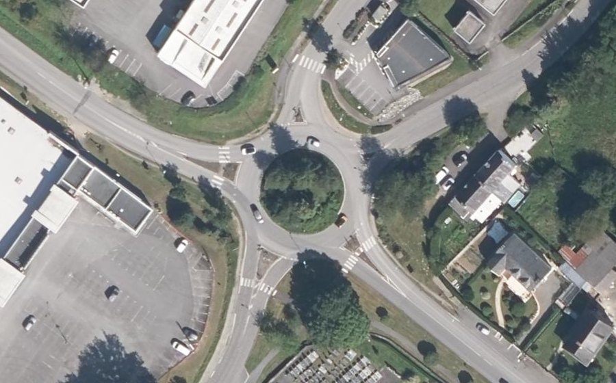 Vue aérienne du Rond-Point du Trendeur