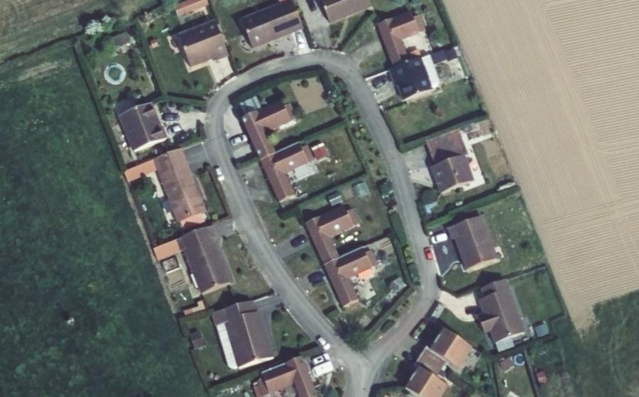 Vue aérienne du Rue Louis Vandenkerckhove
