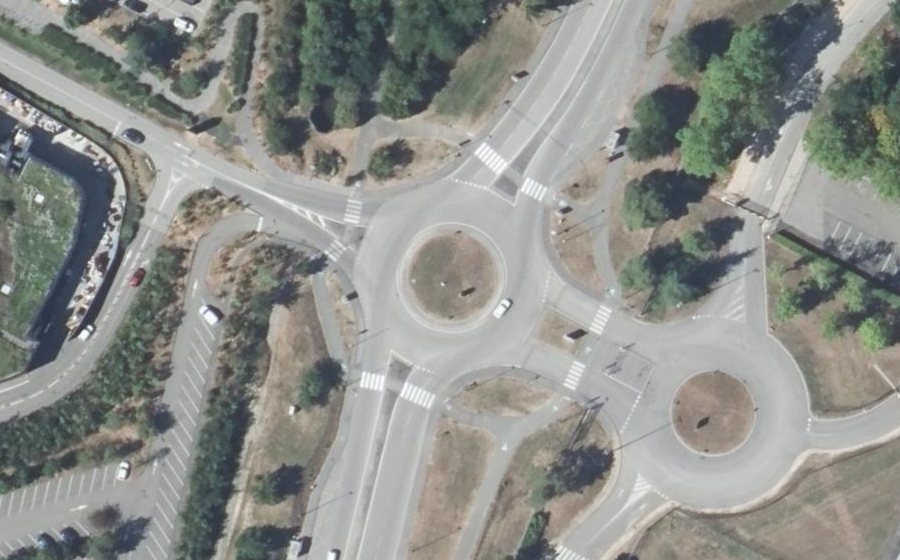 Vue aérienne du Rond-Point de Salzano