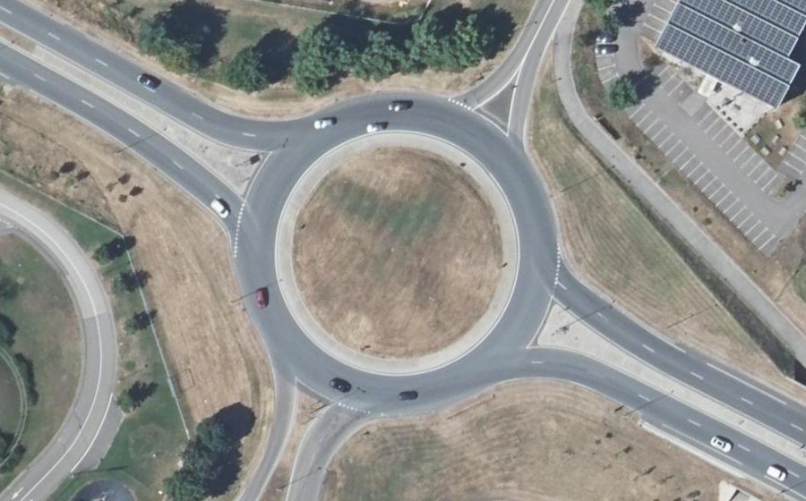 Vue aérienne du Giratoire des Guinguettes