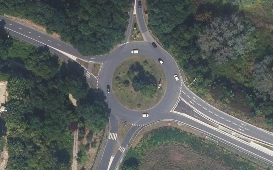 Vue aérienne du Rond-Point de l'Ermitage