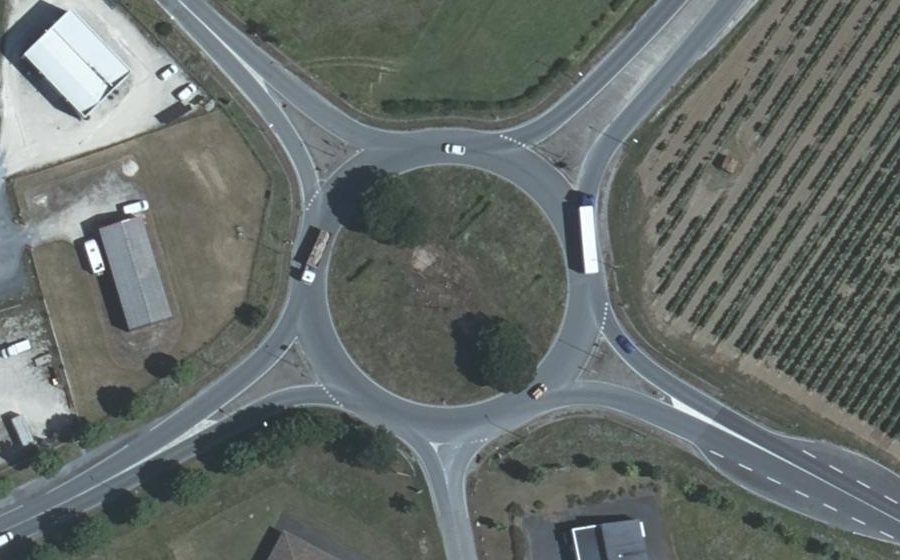 Vue aérienne du Rond-Point de l'Europe