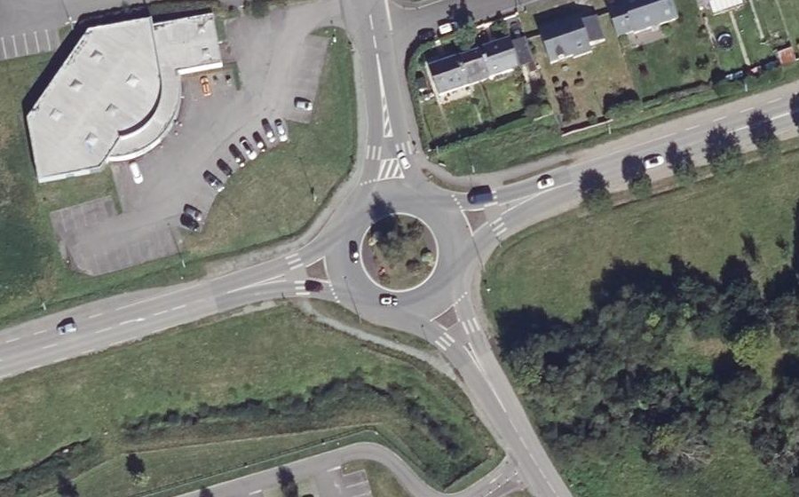 Vue aérienne du Giratoire Métairie Neuve
