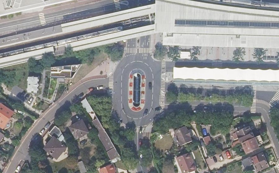 Vue aérienne du Place de la Gare