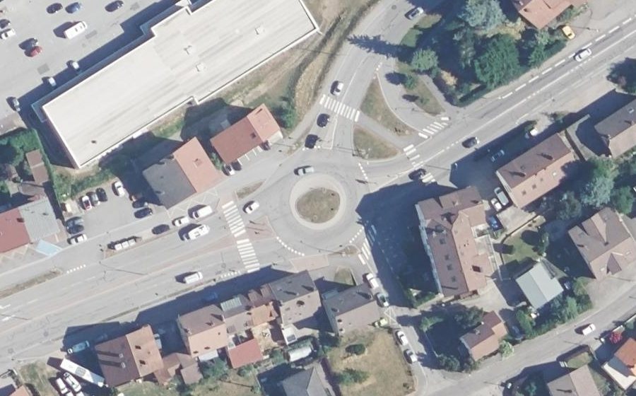 Vue aérienne du Giratoire Bruyères