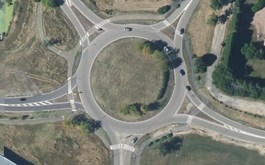 Vue aérienne du Rond-Point de Chiseuil