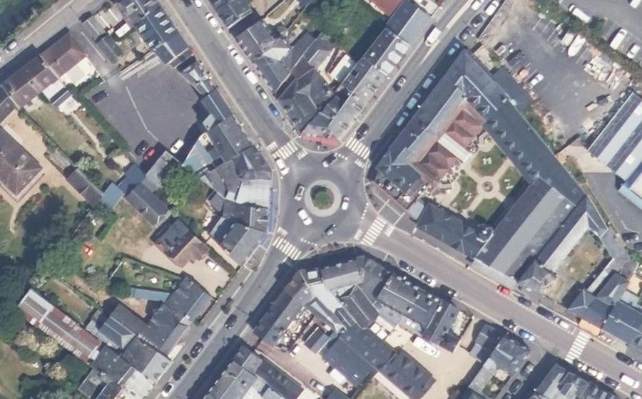 Vue aérienne de la Place Saint-Melaine