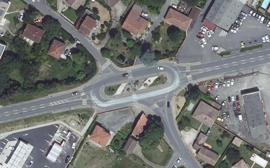 Vue aérienne du Cours de Verdun