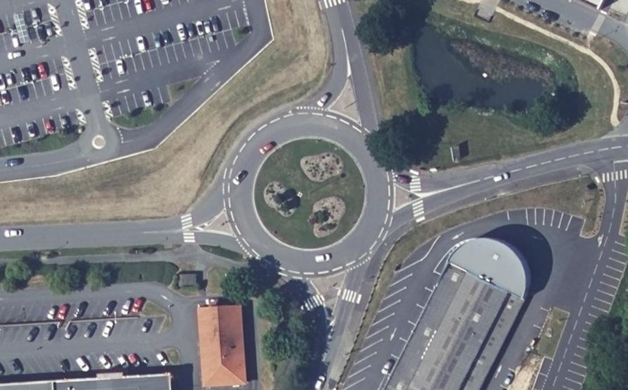 Vue aérienne du Rond-Point de Hodac