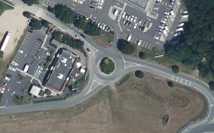 Vue aérienne du Route de la Roche