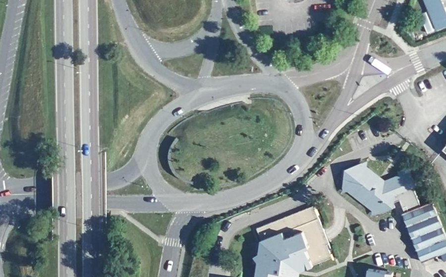Vue aérienne du Rond-Point du Val-Druel