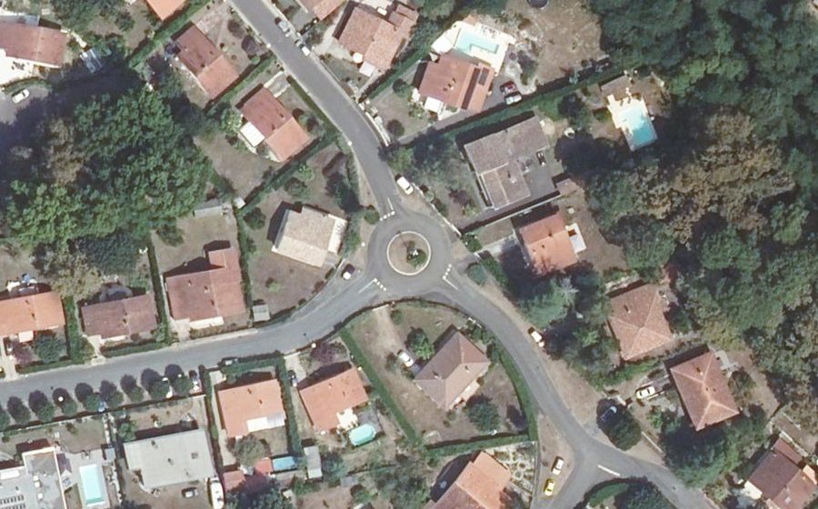 Vue aérienne du Rue des Saules