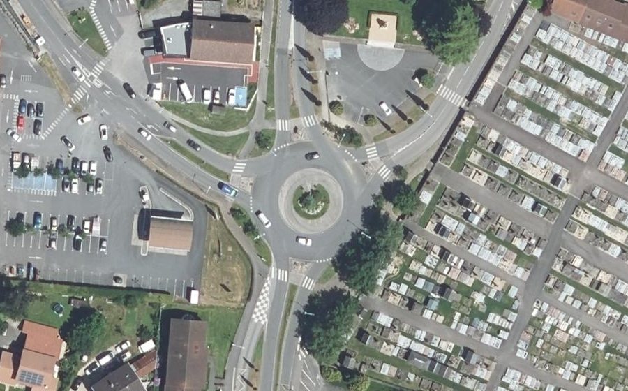 Vue aérienne du Rond-Point des 7 Chênes