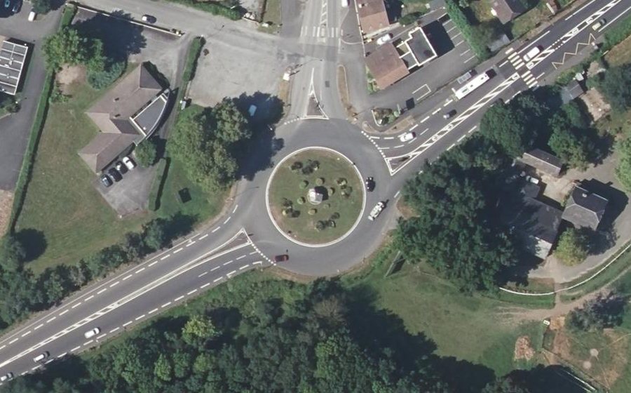 Vue aérienne du Rond-Point des Droits de l'Homme