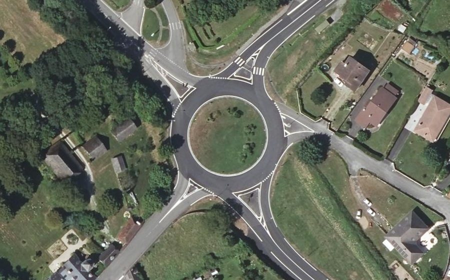Vue aérienne du Rond-Point du 11 Novembre 1918