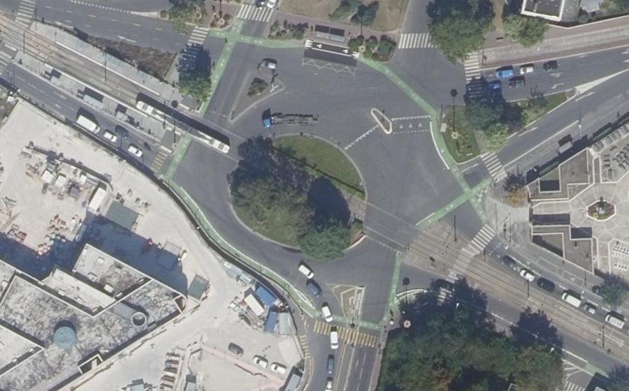 Vue aérienne du Place de l'Armistice