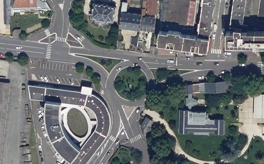 Vue aérienne du Place Ferre