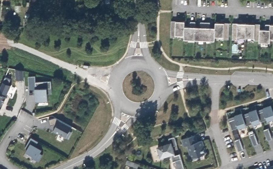 Vue aérienne du Giratoire du Coédic